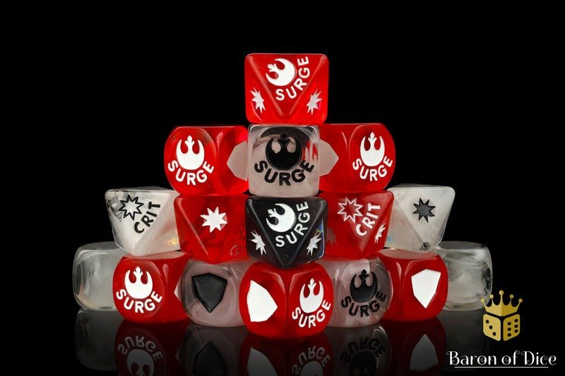 Rebellion Galactic Battles - Hand Crafted Resin SW Legion 25 Dice Set - Gootzy Gaming