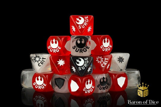 Rebellion Galactic Battles - Hand Crafted Resin SW Legion 25 Dice Set - Gootzy Gaming