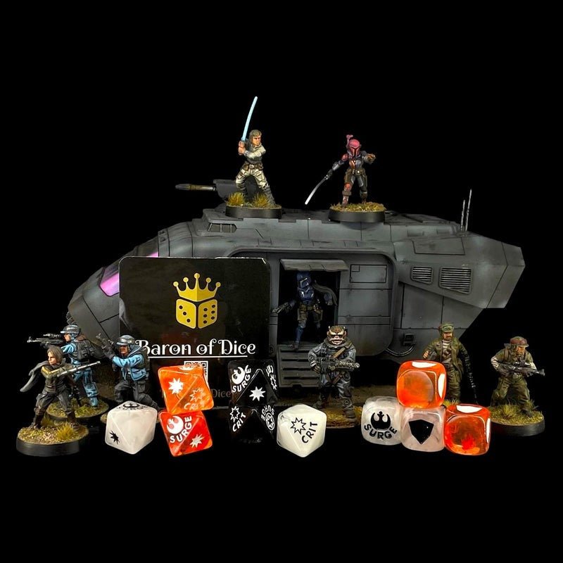 Rebellion Galactic Battles - Hand Crafted Resin SW Legion 25 Dice Set - Gootzy Gaming