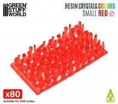 Red Resin Crystals - Small Size - Green Stuff World - 80 Crystal Bits - Gootzy Gaming