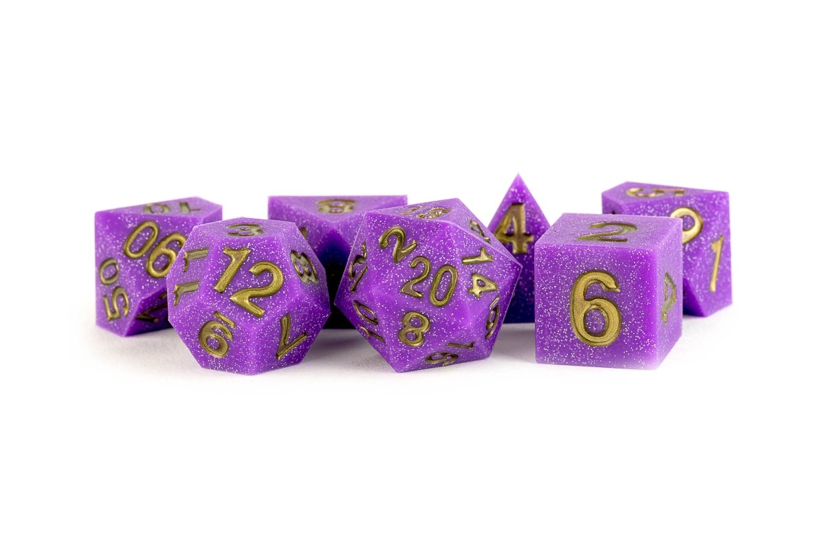 Regal Ricochet - Sharp Edge Silicone Rubber Standard 7 Dice Set - D&D Dice - Gootzy Gaming