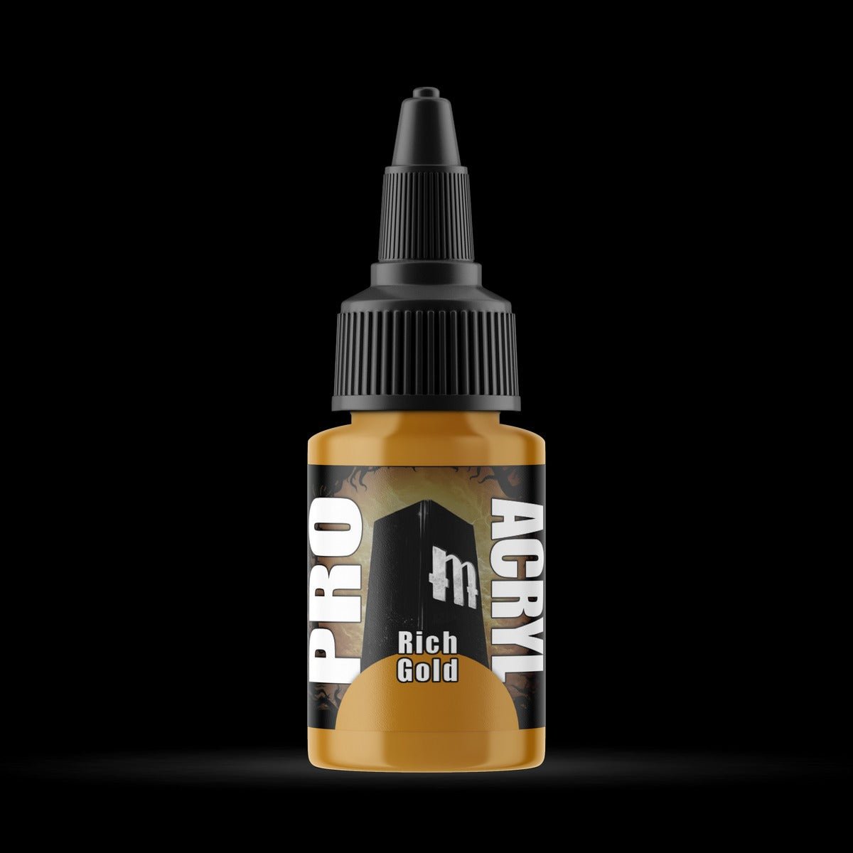 Rich Gold - Premium Metallic Acrylic Miniatures Paint - Monument Hobbies - 22 mL Dropper Bottle - Gootzy Gaming