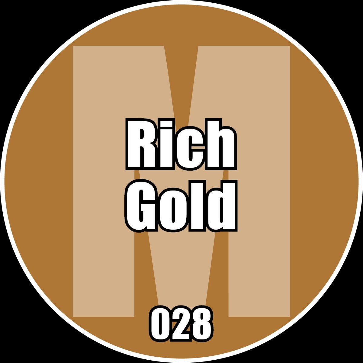 Rich Gold - Premium Metallic Acrylic Miniatures Paint - Monument Hobbies - 22 mL Dropper Bottle - Gootzy Gaming