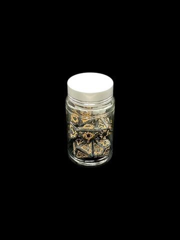 Royal Black - Plastic Standard 7 Dice Set - D&D Dice - Gootzy Gaming