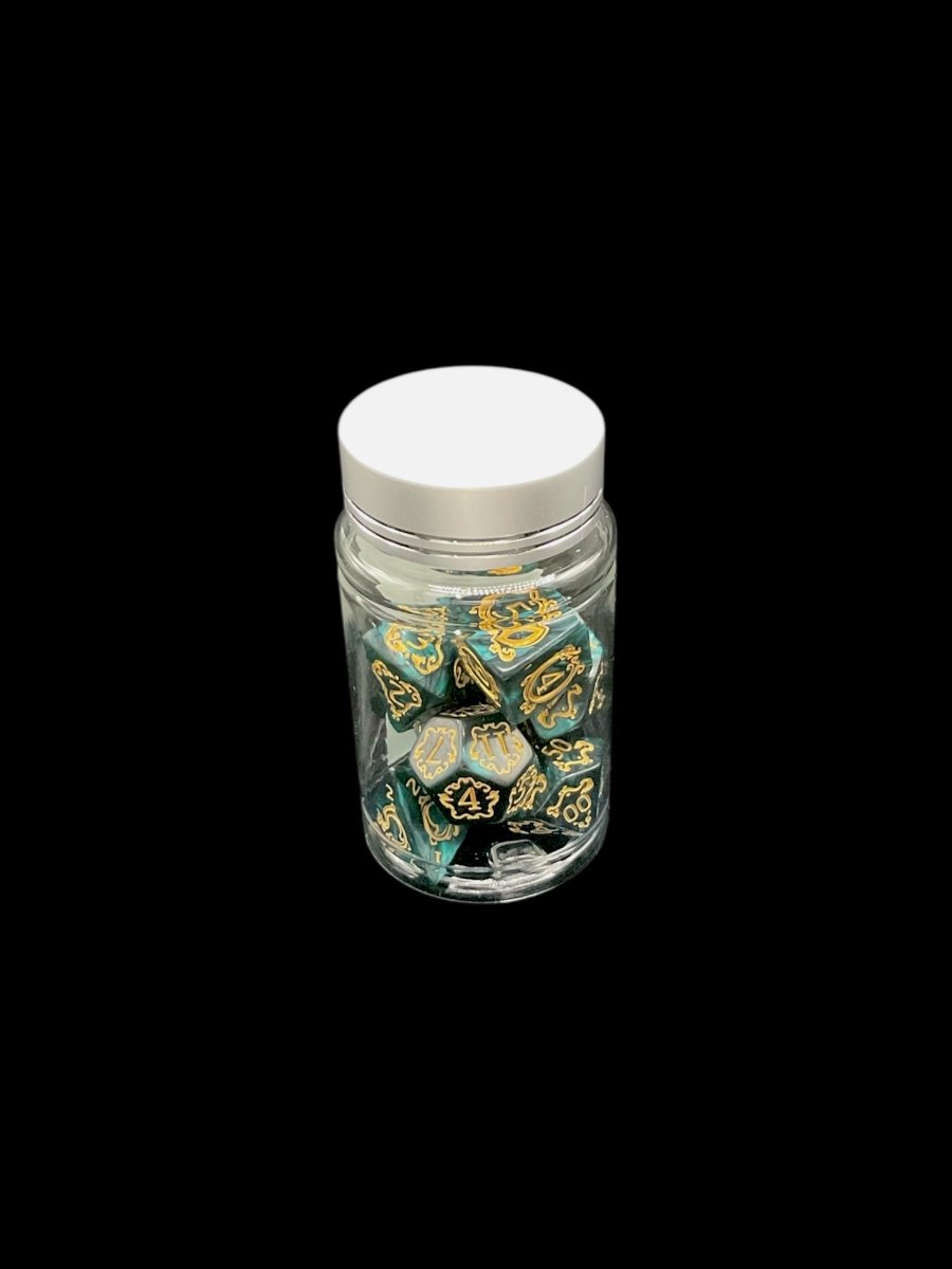 Royal Green - Plastic Standard 7 Dice Set - D&D Dice - Gootzy Gaming