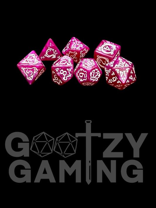 Royal Purple - Plastic Standard 7 Dice Set - D&D Dice - Gootzy Gaming