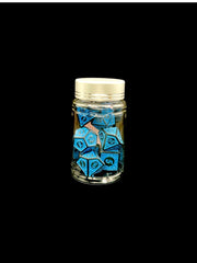 Runic Blue - Plastic Standard 7 Dice Set - D&D Dice - Gootzy Gaming