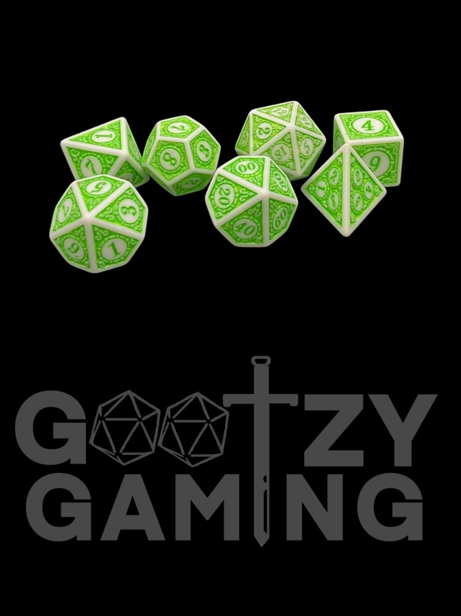 Runic Spring - Plastic Standard 7 Dice Set - D&D Dice - Gootzy Gaming