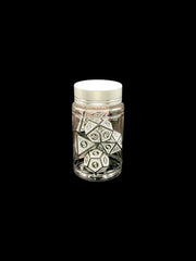 Runic White - Plastic Standard 7 Dice Set - D&D Dice - Gootzy Gaming