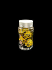 Runic Yellow - Plastic Standard 7 Dice Set - D&D Dice - Gootzy Gaming