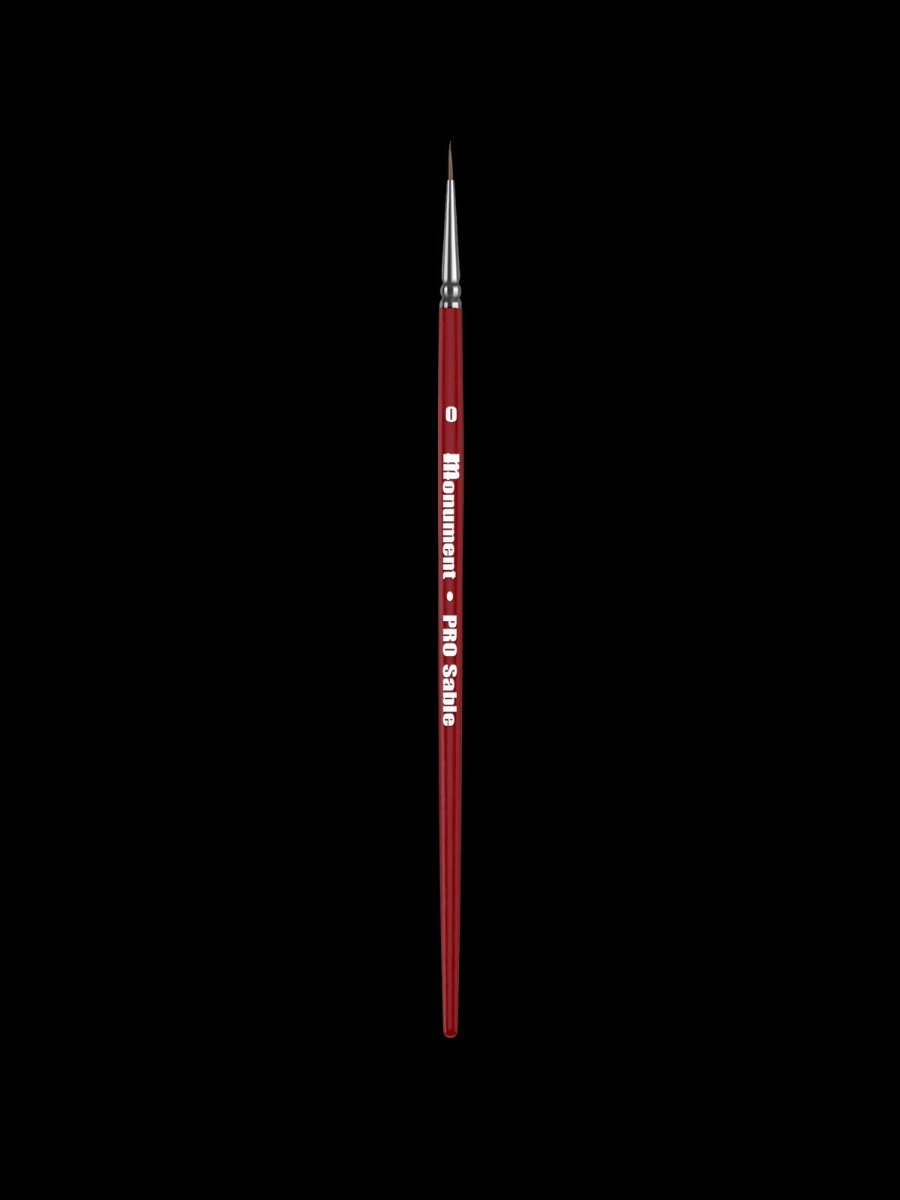 Sable Round Size 0 Paint Brush - Monument Hobbies - Premium Miniatures Paint Brush - Gootzy Gaming