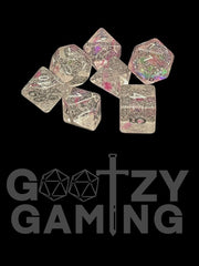 Sakura Blossom - Plastic Standard 7 Dice Set - D&D Dice - Gootzy Gaming