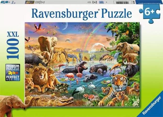 Savannah Jungle Waterhole 100 XXL Piece Puzzle - Gootzy Gaming