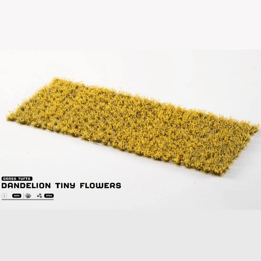 Grass Tufts - Dandelion Tiny Flowers - Gamers Grass - 370x Self Adhesives