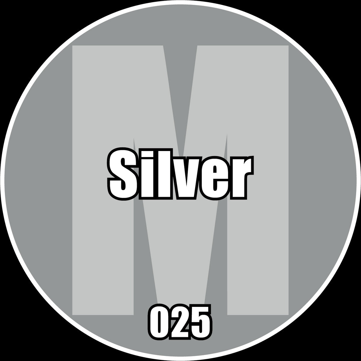 Silver - Premium Metallic Acrylic Miniatures Paint - Monument Hobbies - 22 mL Dropper Bottle - Gootzy Gaming