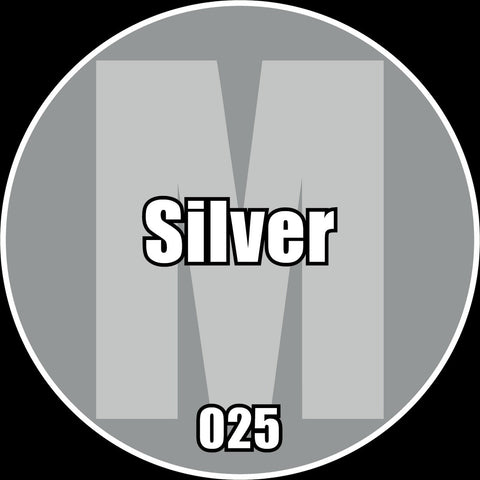 Silver - Premium Metallic Acrylic Miniatures Paint - Monument Hobbies - 22 mL Dropper Bottle - Gootzy Gaming