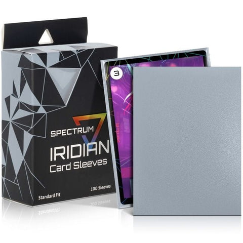 Silver - Spectrum Iridian Matte Card Sleeves - 100 Count - Gootzy Gaming