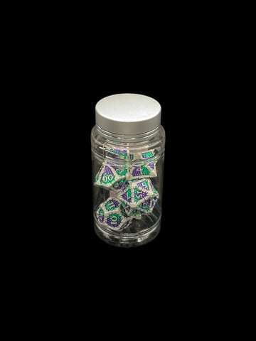 Sky Dragonscale - Metal 7 Dice Set - D&D Dice - Gootzy Gaming