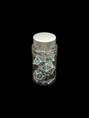 Sky Dragonscale - Metal 7 Dice Set - D&D Dice - Gootzy Gaming