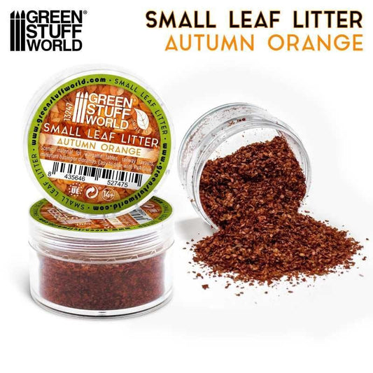 Small Leaf Litter - Autumn Orange Mix - Green Stuff World - 60 ML Canister - Gootzy Gaming