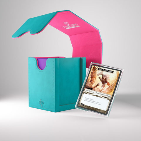 Squire Plus 100+ XL Convertible Deck Box - Teal/Pink (Exclusive Line) - Gootzy Gaming