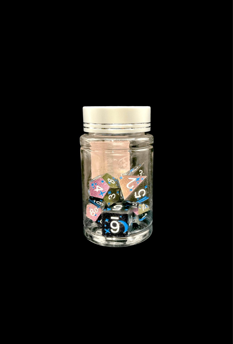 Star Signs - Metal 7 Dice Set - D&D Dice - Gootzy Gaming