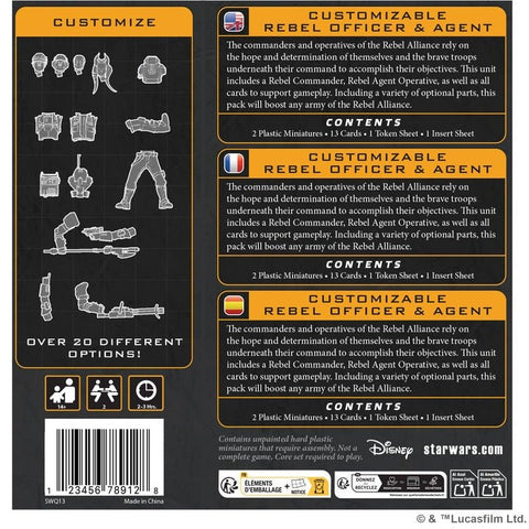 Star Wars: Legion - Customizable Rebel Officer & Agent - Gootzy Gaming