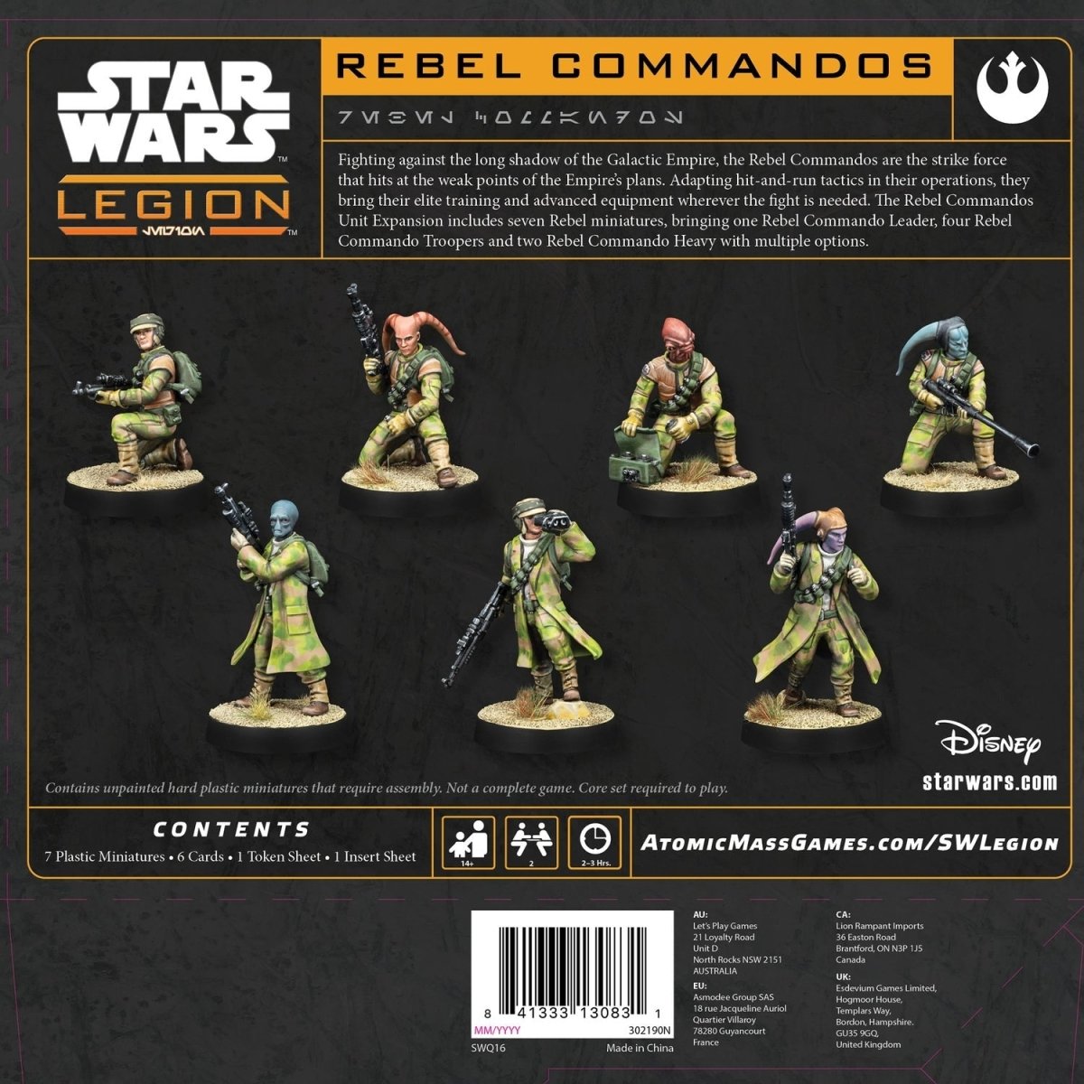 Star Wars: Legion - Rebel Commandos - 2025 Re - Release Hard Plastic Version - Gootzy Gaming