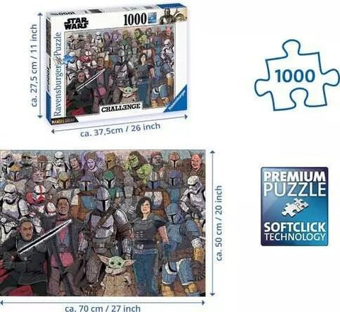 Star Wars: The Mandalorian Challenge 1000 Piece Puzzle - Gootzy Gaming