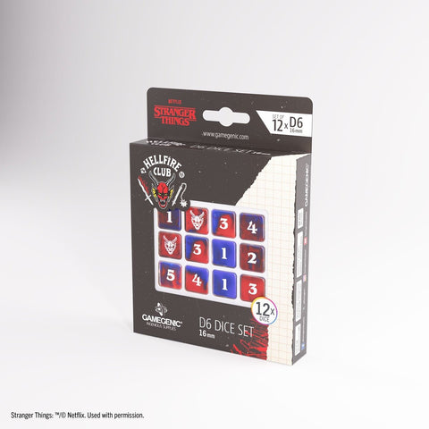 Stranger Things - Hellfire Club: D6 Dice Set (12x) - 16mm - Gootzy Gaming