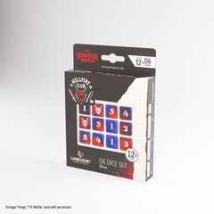 Stranger Things - Hellfire Club: D6 Dice Set (12x) - 16mm - Gootzy Gaming