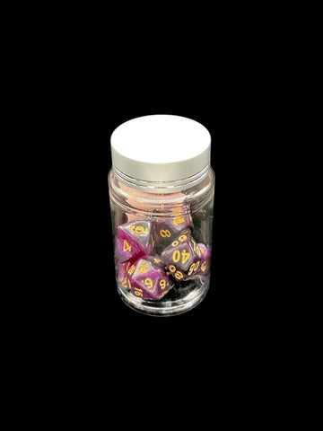 Super Sparkle Night - Plastic Standard 7 Dice Set - D&D Dice - Gootzy Gaming