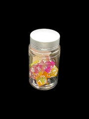 Super Sparkle Sunrise - Plastic Standard 7 Dice Set - D&D Dice - Gootzy Gaming