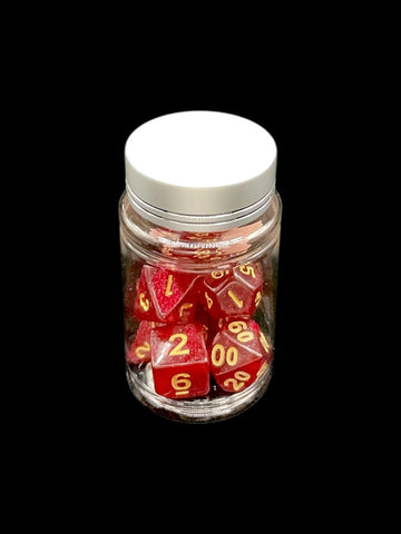 Super Sparkle Wine - Plastic Standard 7 Dice Set - D&D Dice - Gootzy Gaming