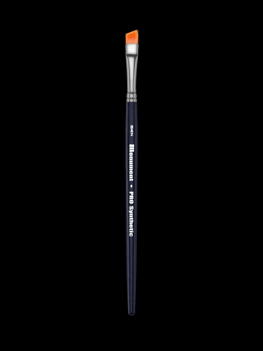 Synthetic Angled Size DA2 Drybrush - Monument Hobbies - Premium Miniatures Paint Brush - Gootzy Gaming
