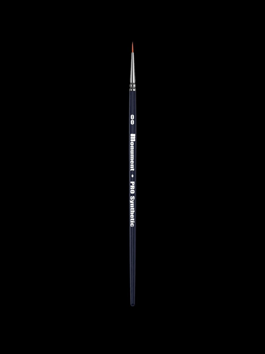 Synthetic Round Size 00 Paint Brush - Monument Hobbies - Premium Miniatures Paint Brush - Gootzy Gaming