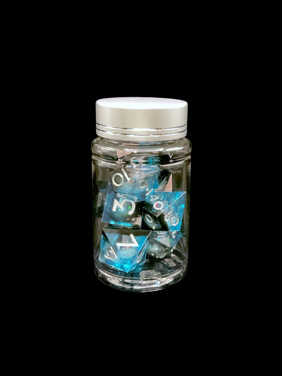 Tainted Water - Liquid Core 7 Dice Set - D&D Dice - Gootzy Gaming