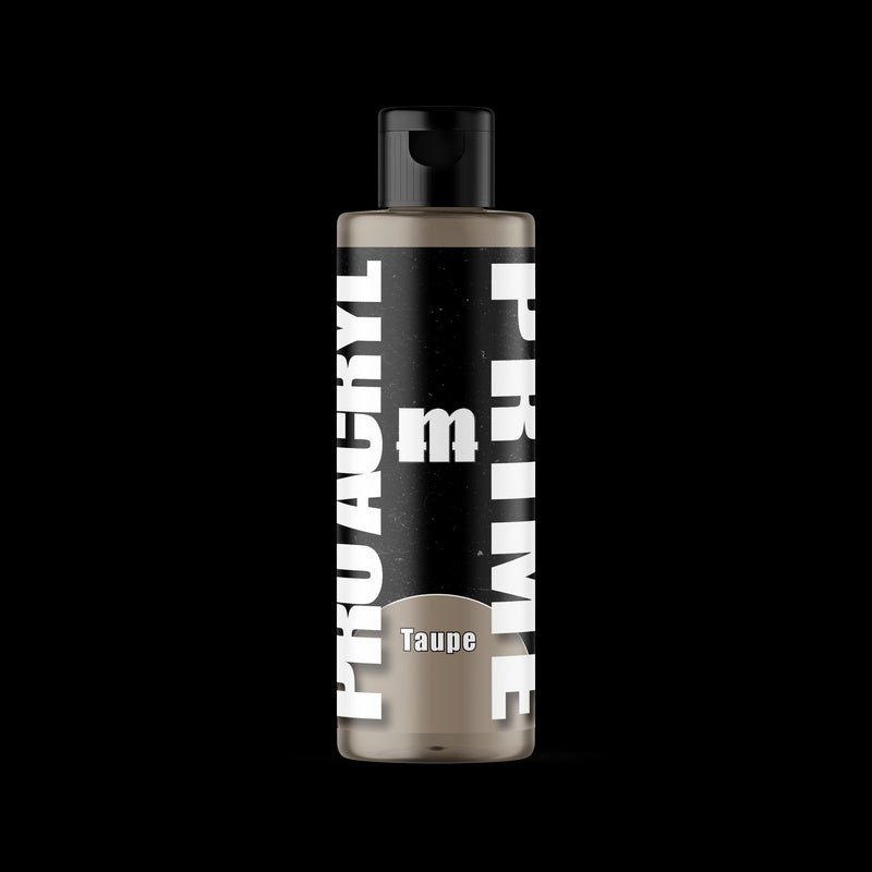 Taupe Bottle Primer - Premium Acrylic Miniatures Paint Primer - Monument Hobbies - 120 mL Flip Top Dropper Bottle - Gootzy Gaming