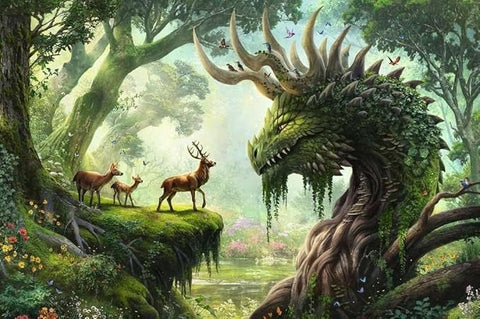 The Forest Dragon Awakes 3000 Piece Puzzle - Gootzy Gaming