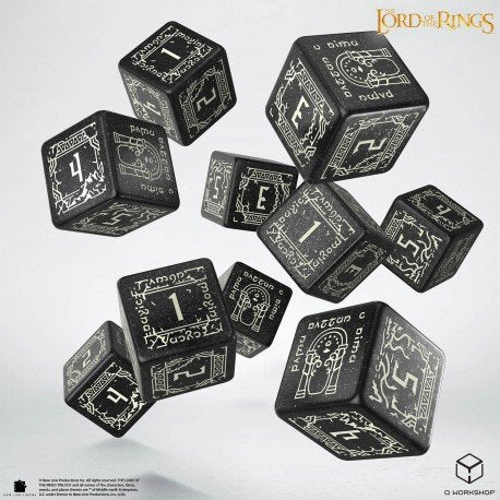 Moria - The Lord of the Rings 10 x D6 Glow in the Dark Dice Set - TCG Dice