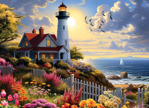 To the Lighthouse 500 Piece Puzzle - Gootzy Gaming