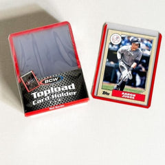 Topload Card Holder (25 Pack) - Red Border - Gootzy Gaming