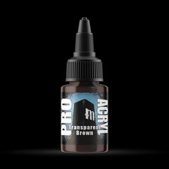 TRANSPARENT Brown - Premium Matte Acrylic Miniatures Paint - Monument Hobbies - 22 mL Dropper Bottle - Gootzy Gaming