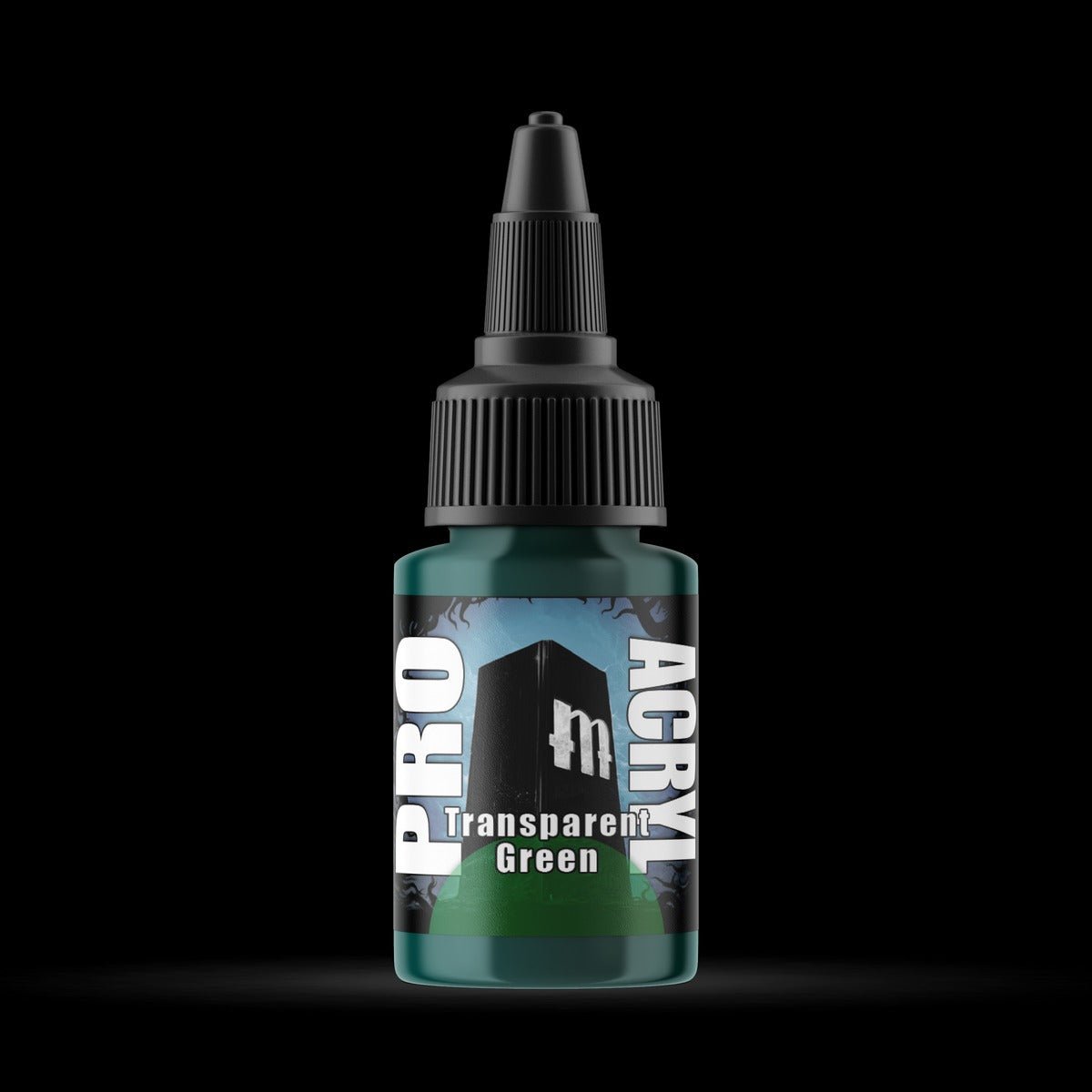 TRANSPARENT Green - Premium Matte Acrylic Miniatures Paint - Monument Hobbies - 22 mL Dropper Bottle - Gootzy Gaming