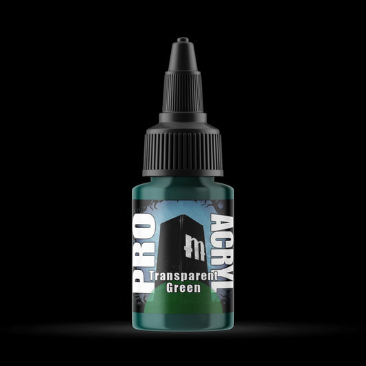 TRANSPARENT Green - Premium Matte Acrylic Miniatures Paint - Monument Hobbies - 22 mL Dropper Bottle - Gootzy Gaming