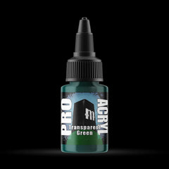 TRANSPARENT Green - Premium Matte Acrylic Miniatures Paint - Monument Hobbies - 22 mL Dropper Bottle - Gootzy Gaming