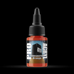 TRANSPARENT Orange - Premium Matte Acrylic Miniatures Paint - Monument Hobbies - 22 mL Dropper Bottle - Gootzy Gaming