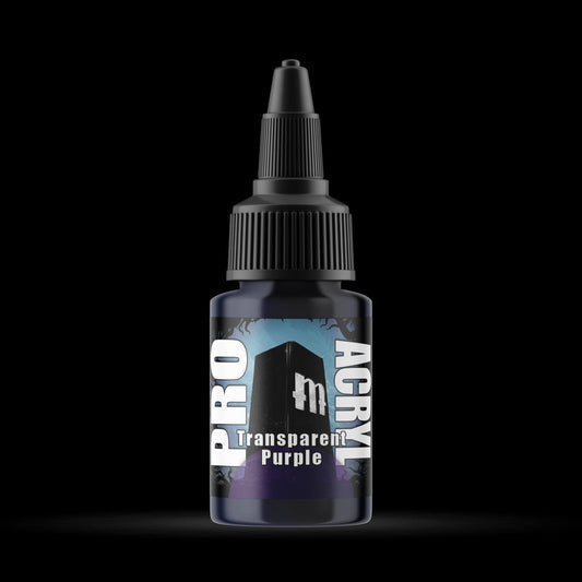 TRANSPARENT Purple - Premium Matte Acrylic Miniatures Paint - Monument Hobbies - 22 mL Dropper Bottle - Gootzy Gaming