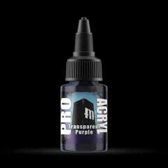 TRANSPARENT Purple - Premium Matte Acrylic Miniatures Paint - Monument Hobbies - 22 mL Dropper Bottle - Gootzy Gaming