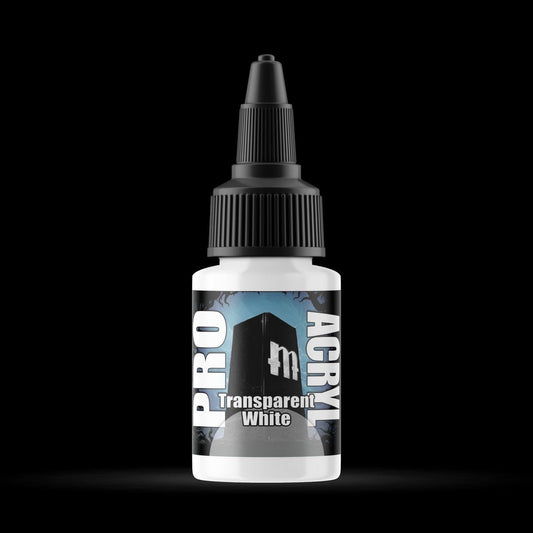 TRANSPARENT White - Premium Matte Acrylic Miniatures Paint - Monument Hobbies - 22 mL Dropper Bottle - Gootzy Gaming